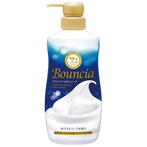 Bouncia Cow Brand Moisturizing Body Wash White Soap Scent 480ml