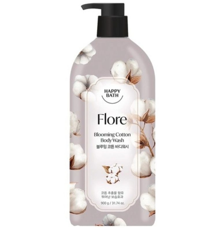 HAPPY BATH Flore Blooming Cotton Body Wash 900g