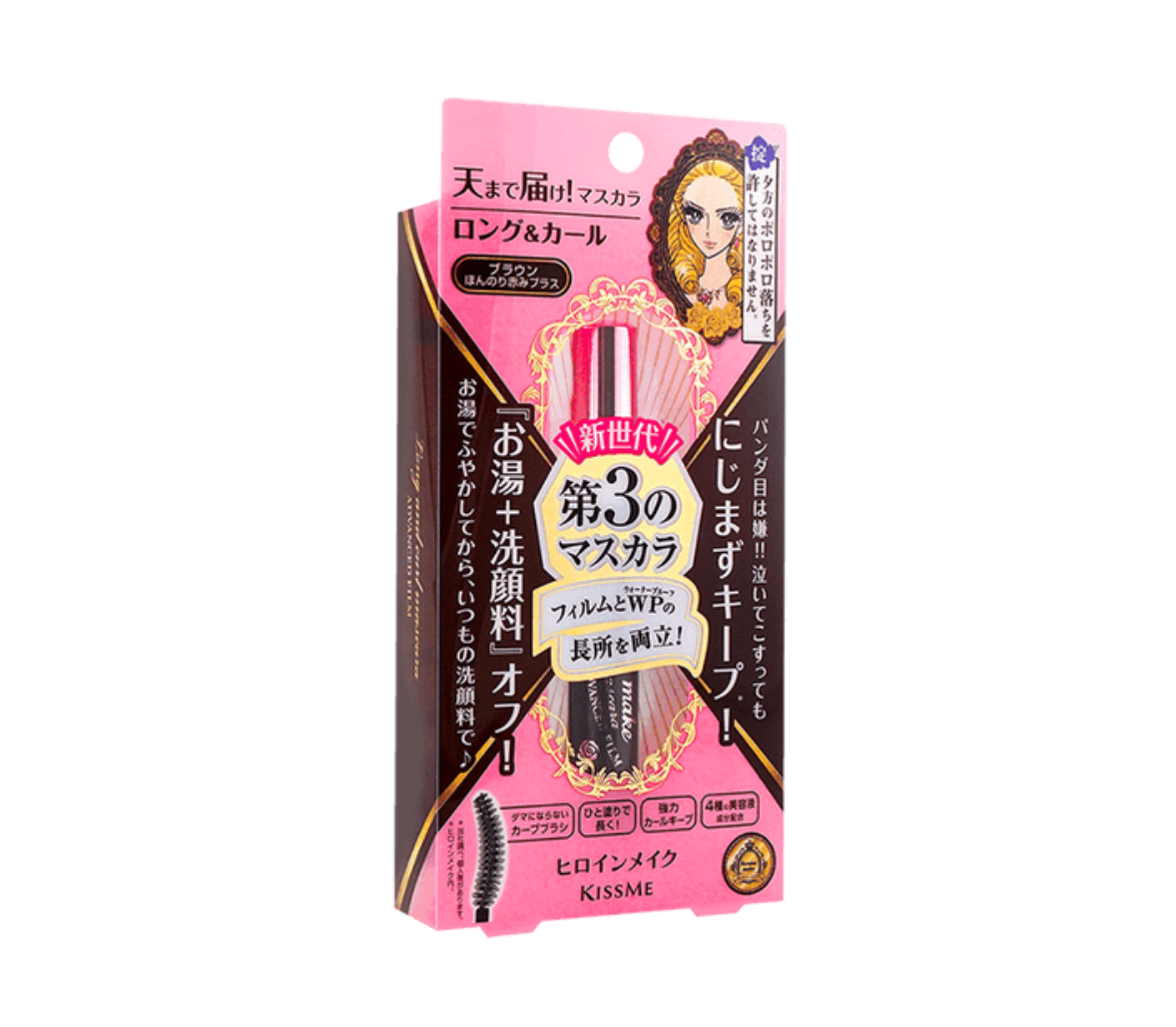 Heroine Make Long & Curl Volumizing Waterproof Mascara 02 Rose Brown (Pink Purple Packaging)