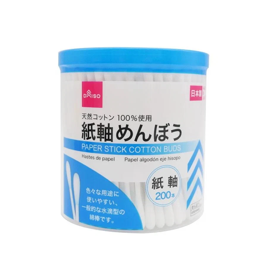 DAISO Paper Stick Cotton Swabs 200pcs