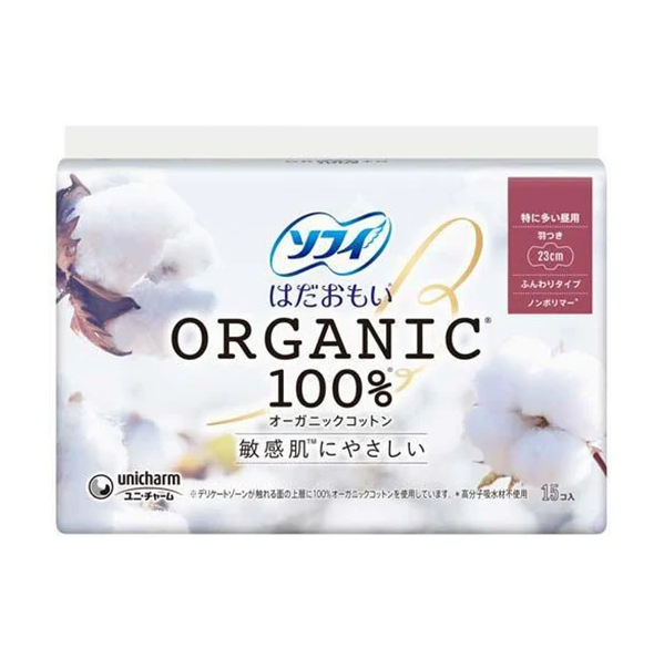Unicharm Sofy Sanitary Pads with Wings 23cm, 15 Pads