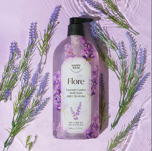 HAPPY BATH Flore Lavender Garden Body Wash 900g