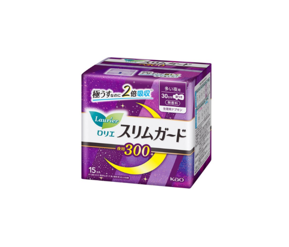 KAO LAURIER Slim Guard Nighttime Sanitary 30cm 15pcs