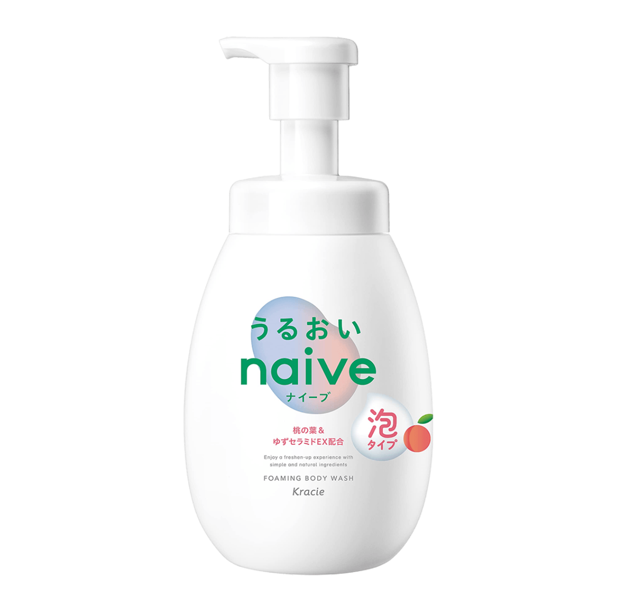 KRACIE Naive Foaming Body Wash Moist 600ml