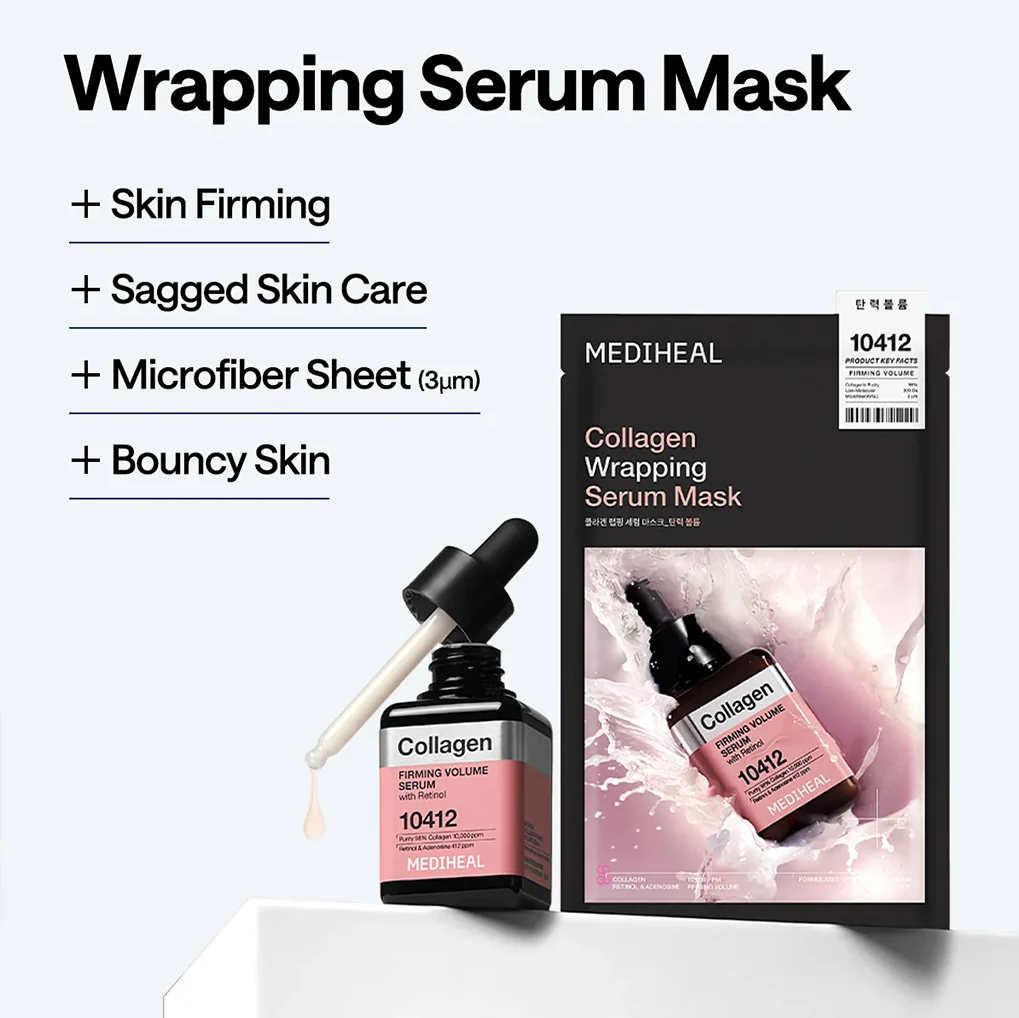 MEDIHEAL !+ Collagen Wrapping Serum Mask (10)