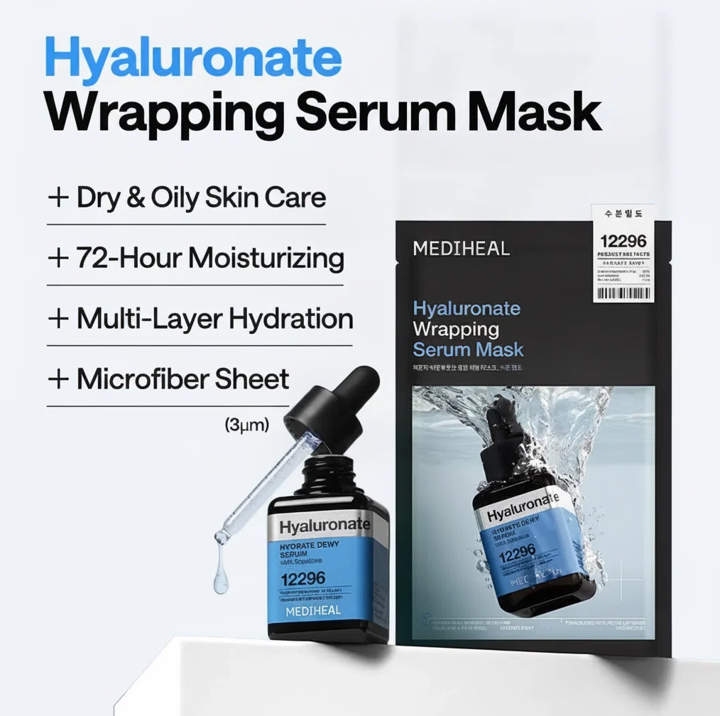 MEDIHEAL  Hyaluronate Wrapping Serum Mask (10)
