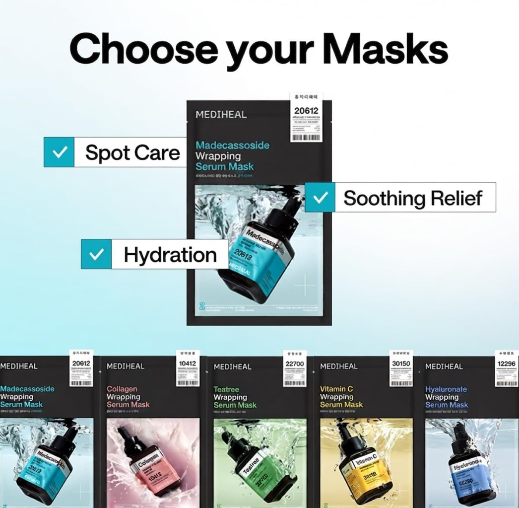 MEDIHEAL !+ Madecassoside Wrapping Serum Mask (10)