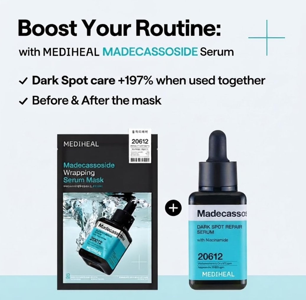 MEDIHEAL !+ Madecassoside Wrapping Serum Mask (10)