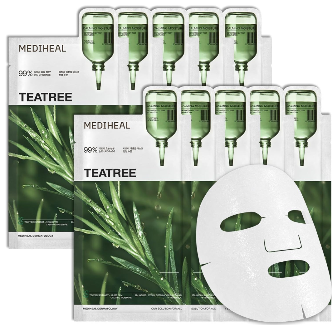 MEDIHEAL  Teatree Essential Mask Calming Moisture (10)