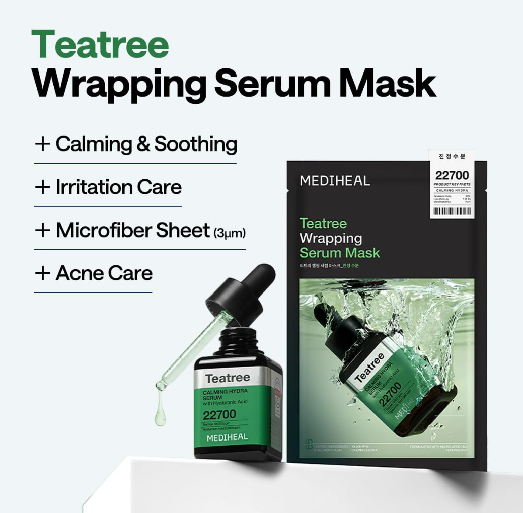 MEDIHEAL  Teatree Wrapping Serum Mask (10)