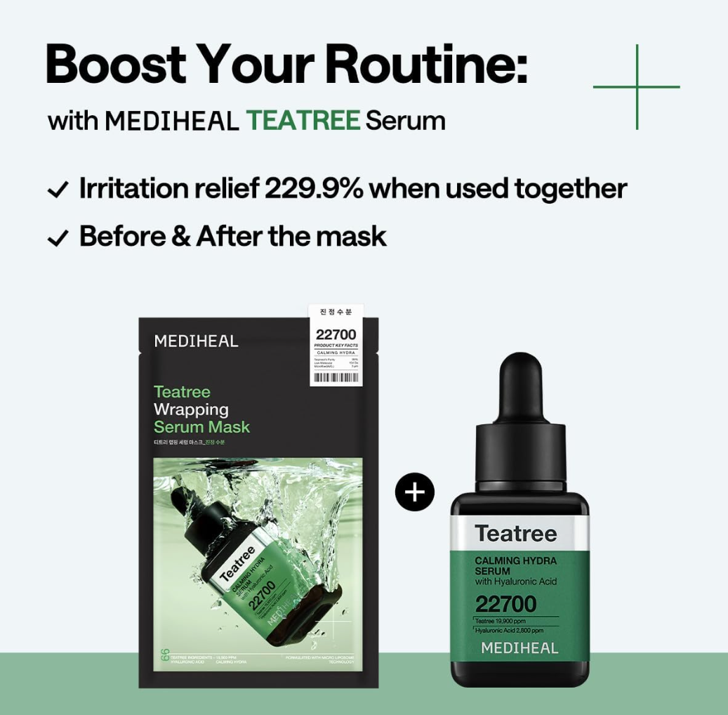 MEDIHEAL  Teatree Wrapping Serum Mask (10)
