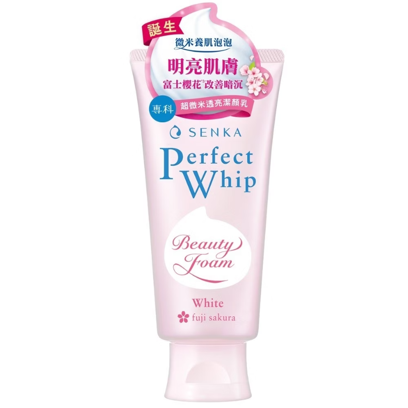 SENKA Perfect Whip Brightening Facial Cleanser, 100g (Pink)