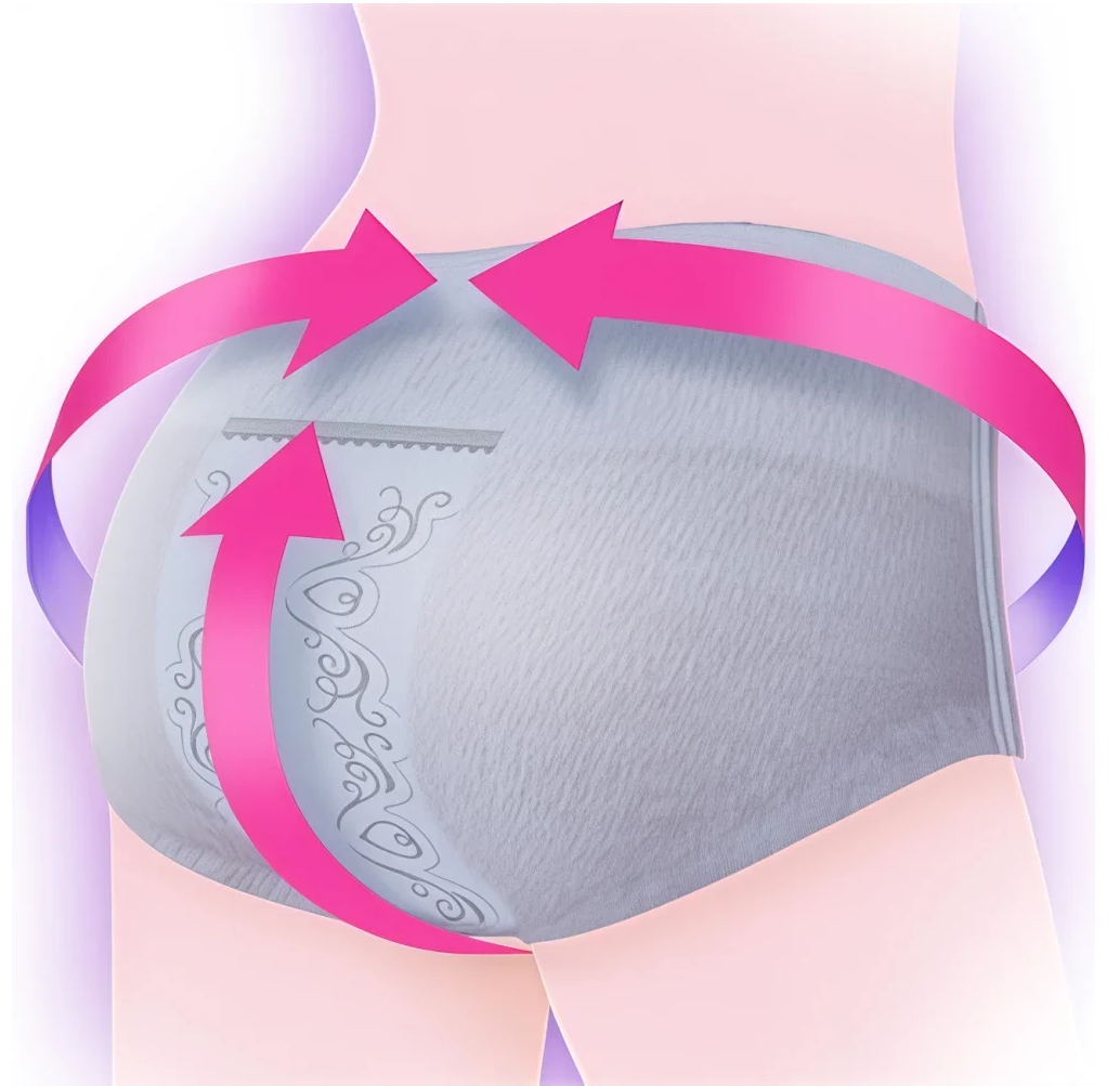 UNICHARM Organic Overnight Sanitary Underwear M-L 4pcs