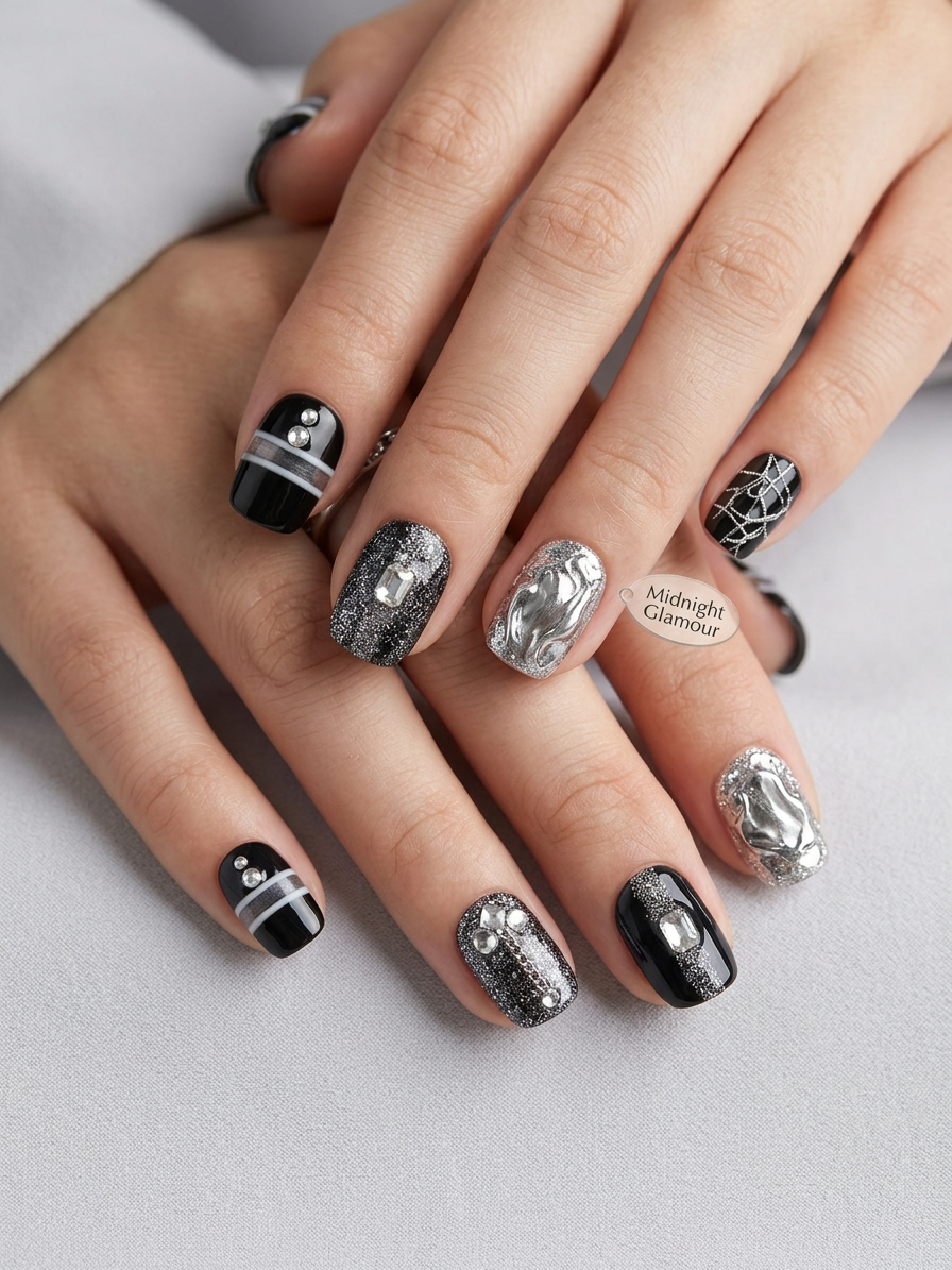 Midnight Glamour Nail Set